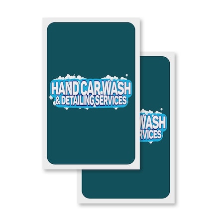 Signmission Hand Car Wash, Vinyl Decals Only 24 Inch x 36 Inch, Vinyl Decal, 2PK DSB-2436-2PACK-30388