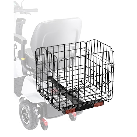 Vevor Scooter Rear Basket Folding Basket 1-inch Receiver Pride Mobility Scooter J950