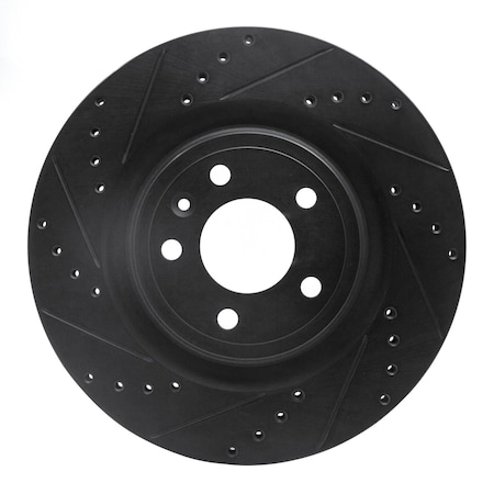 Dynamic Friction Co DFC Brake Rotor - Drilled and Slotted - Black 633-54065L