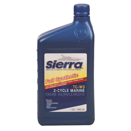 Sierra International 18-9540-2 Full Synthetic TC-W3 2-Stroke Outboard Engine Oil - Quart SR18.9540.2