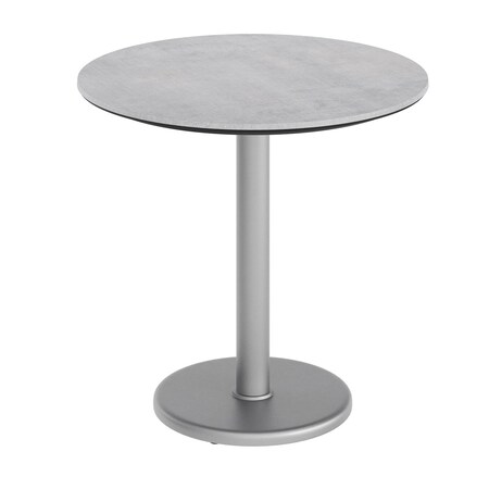 Flash Furniture Acadia 31.25 in Round Indoor Outdoor Tabletop, Gray Faux Concrete with TopGuard HPL, 18 in Round ST-RD31-CMGY-TR18S-GG