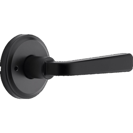 Kwikset Trafford Lever Privacy Door Lock with 6AL Latch and RCS Strike Matte Black Finish 730TDL-514