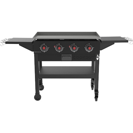 Coleman Cookout 4-Burner Propane Gas Griddle Station w/ 720-Sq. In. Total Cooking Surface, Black CO-500GG