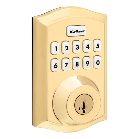 Kwikset Keypad Deadbolts Lifetime Brass HC620TRLZW700LR-L03S
