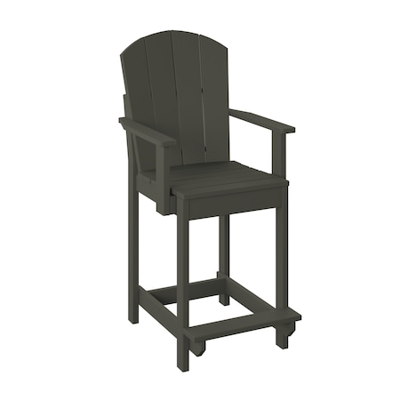 Polybird FANBACK DINING CHAIR "COUNTER HEIGHT".        COFFEE POLYBIRD P8-C