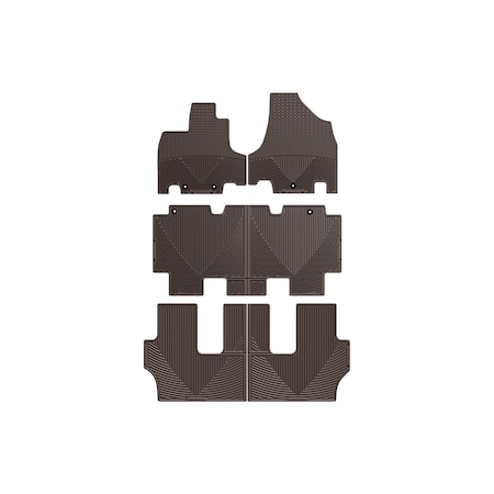 Weathertech Cocoa, Front, Rear, and Rear All Weather Floor Mats W211CO-W212CO-W213CO