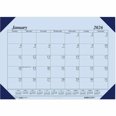 House Of Doolittle Calendar Desk Pad, 22'' x 17'', Dark Orchid 12473