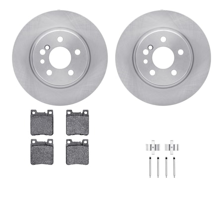 Dynamic Friction Co DFC Rotors with EURO 5000 Ceramic Brake Pads includes Hardware 6612-63171