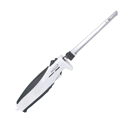 Brentwood Industries 7.5-Inch Electric Carving Knife in White TS-1010