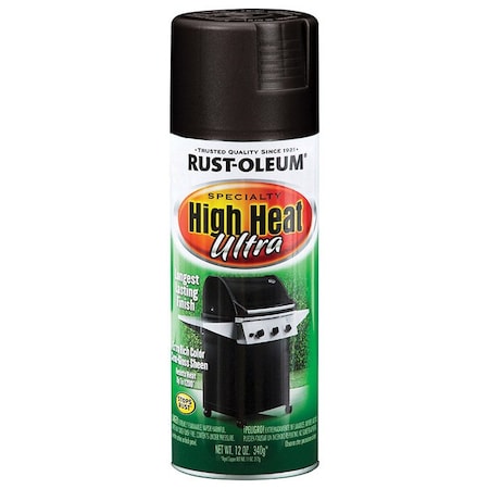 Specialty 12 Oz Rust-Oleum Brands Barbeque Black Anti-Rust High Heat ULTRA Spray Paint 241169