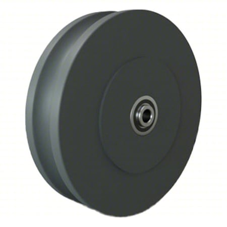 Hamilton Track Wheel, 8"dia, 2,200 lb, Nylon W-820-125-NYUB-1/2