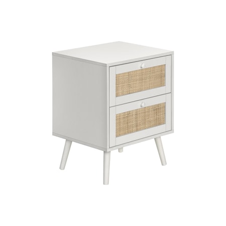 Monarch Specialties Accent Table, Side Table, Bedroom, Living Room, Nightstand, Storage Drawer, White, Contemporary I 3619