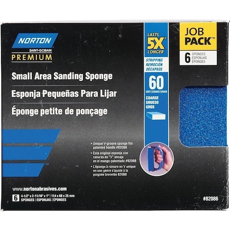 Norton Co Sponge Sndg 80G 4.5X2-11/16In 82086