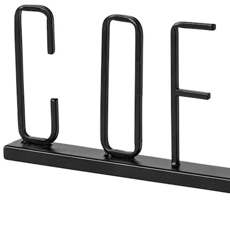 Homeroots 5" Black Metal Coffee Tabletop Sign 392499