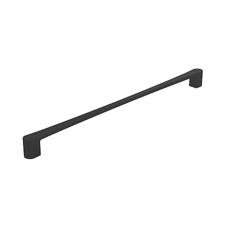 Richelieu Kent Collection 12 5/8-inch (320 mm) Matte Black Modern Rectangular Cabinet Pull BP7470320900
