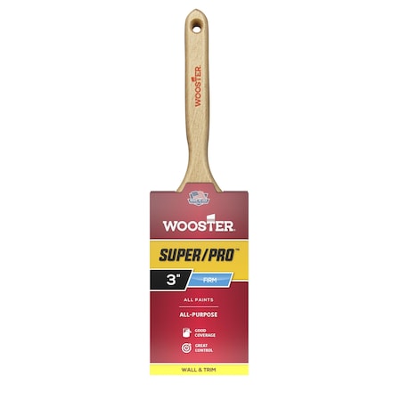 Wooster 3" Flat Sash Nylon/Polyester Bristle, Paint Brush, Wood Handle J4102-3
