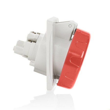 Leviton Pin & Sleeve Receptacle, 32 A, 440/460V AC, 4 Pole, Red W432-R11