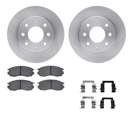 Dynamic Friction Co DFC Brake Rotor with 5000 Brake Pads and Hardware Kit 6512-72140