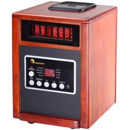 Dr Infrared Heater Advanced Dual Heating System with Humidifier and Remote Control, 1500W DR-998