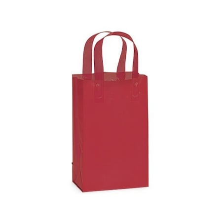 Nashville Wraps Red Plastic Gift Bags, Rose 5x3x8, 3 mil, 25PK 25RREP