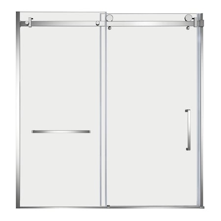 Kingston Brass 60" W x 60" H Right Handed Tub Door, Polished Chrome SSD60608SR1