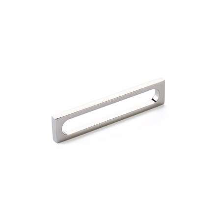 Schaub 5-3/8in Cafe Modern Oval Slot Cabinet Pull with 5in Center to Center Polished Nickel Finish 10033-PN