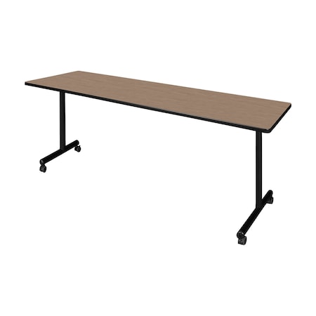 Regency Kobe Mobile T-Base Training Seminar Table, 84 in W, 24 in L, Neo Walnut MKTRCC8424NO