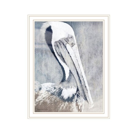 Homeroots PELICAN White Framed Print Wall Art 529620