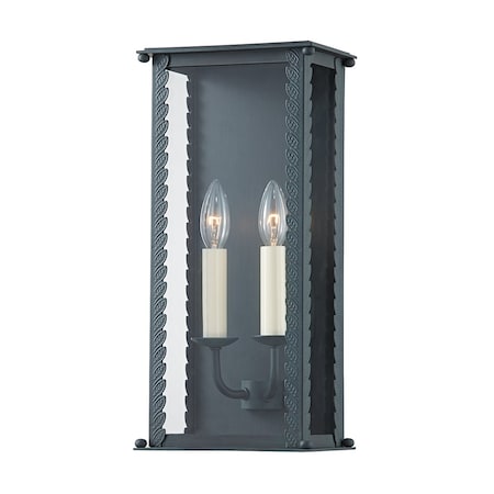Troy Lighting Zuma 2 Light Wall Sconce 7.75 In. Verdigris B6712-VER