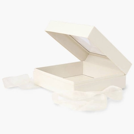 Nashville Wraps Ivory Window Box with Ribbon, X-Large 7.75x7.75x3, 12PK BFB6IV