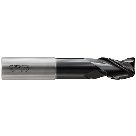 Yg-1 Tool ALU-POWER HPC 3 FLUTE 37deg. HELIX EXTENDED LENGTH CHIP BREAKER CORNER RADIUS COATED E/M JAI39909