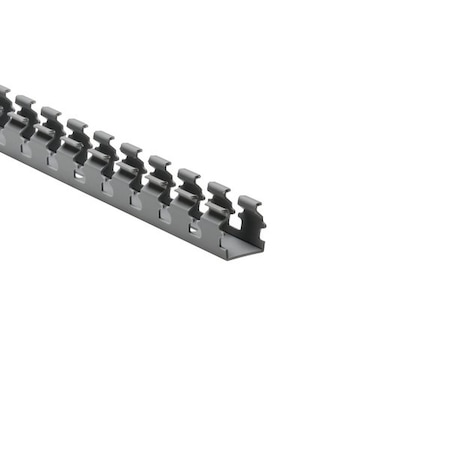 Hellerman Tyton Slotted Wall Wiring Duct, 1 x 1", 6 ft Sections, Adhesive, PVC, Gray, 120ft/ctn, 30PK 181-11017