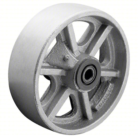 Albion Caster Wheel, 8"dia, 1,800 lb, Silver CA0820112