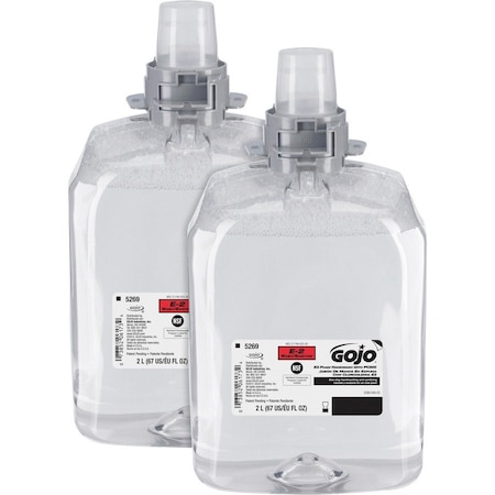 Gojo Hand Soap, Series FMX, 2,000 mL, Foam, Fragrance Free, 2 PK 5269-02