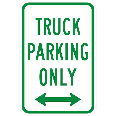 Lyle Truck Parking <-->, 12x18, High Intensity Prismatic, White G-3959-HI_12x18