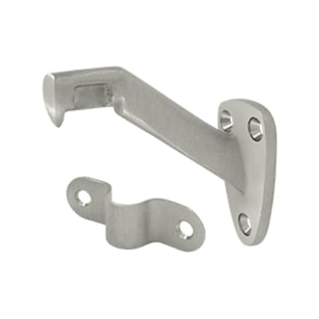 Dendesigns 3.31 in. Projection Hand Rail Brackets, Satin Nickel, Solid DE877994