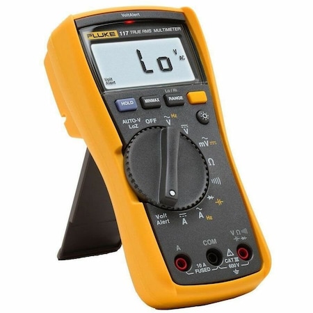 Fluke Digital Multimeter, CAT III 600V, AC/DC Amps Max 10A, TRMS, Non-Contact Voltage Detection FLUKE-117