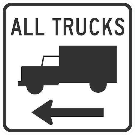 Lyle All Trucks <--- (w/truck sumbol), 24x24, Engineer Grade, White G-13615-EG_24x24