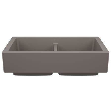 Blanco Vintera 33" Equal Double Apron Volcano Grey 527418