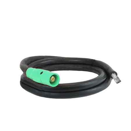 Power Assemblies Type W Pigtail 400A 4/0 AWG Series 16 Male Camlock to Tinned 10 ft, Green 40TW16010MTG