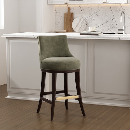 Manhattan Comfort Lucia Barstool in Leaf Green BS025-GR