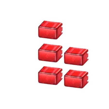 Siemens Cap set for button 5TE48 Set with 5x each red/transparent 5TG8061