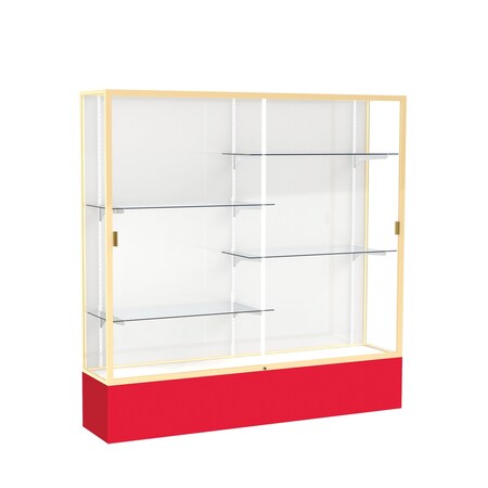 Ghent Spirit Floor Display Case 72x72x16, White, Champange 376WB-GD-RD