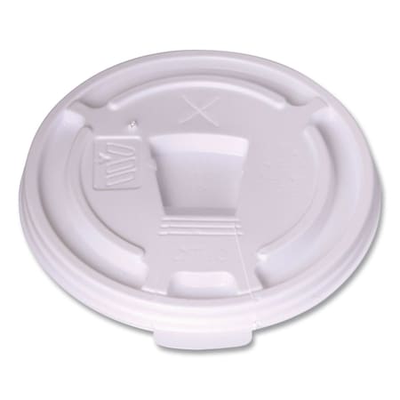 Wincup Plastic Lids for Foam Cups and Bowls, Drink-Thru, Fits 10 oz Hot Cups, White, 1000PK 222064