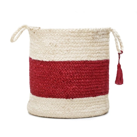 Homeroots 19" Ivory Jute Basket 704907