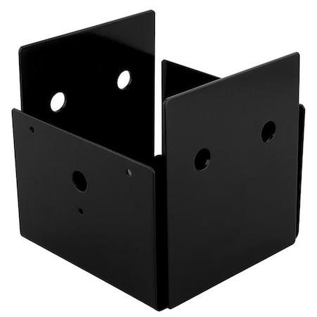National Hardware Indio 1220VP Post Base, 6 x 6 in Post, PlasticSteel, Black, Storm Shine PowderCoated N800-211