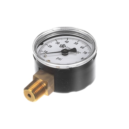Insinger Pressure Gauge, 0-100PSI, 1/4in NPT, Bottom Mount 1000-04132