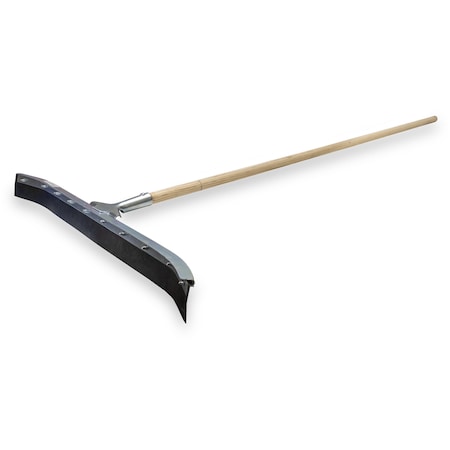 Marshalltown Asphalt Squeegee 30 Curved Neoprene Blade, Floor Squeegee with 60 Tapered Wood Handle 13715