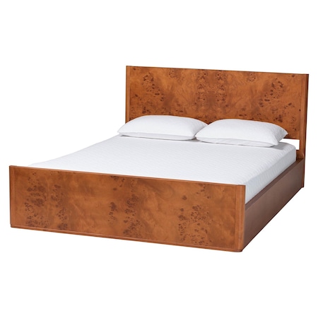 Bali & Pari Fuentes Real Natural Burl Wood Platform Bed 268-14508-ZORO