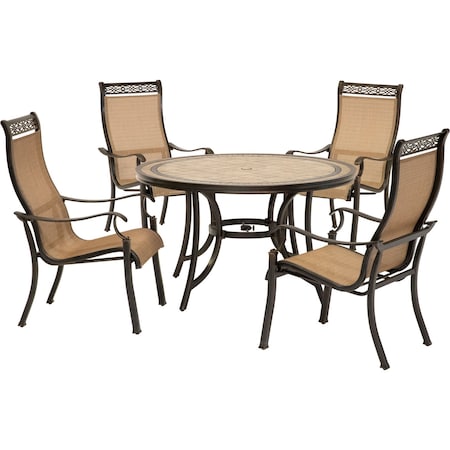 Hanover Monaco 5-Piece Outdoor Dining Set MONACO5PC